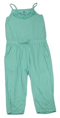 Tyrkysový nohavicový culottes overal Pepperts