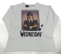 Bílé triko s Wednesday Zara