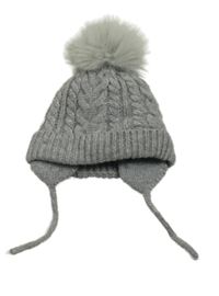 Sivá vzorovaná čapica s brmbolcom Primark