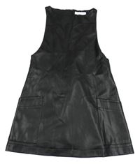 Černé koženkové šaty Zara