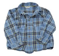 Světlemodro-žltá kockovaná košeľa M&Co.