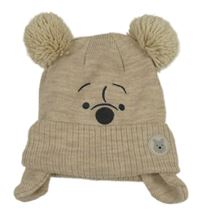Béžová čapica s bambulemi - Medvídek Pú Primark