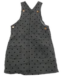 Sivo-čierne bodkovaná é teplákové rifľové na traké šaty George