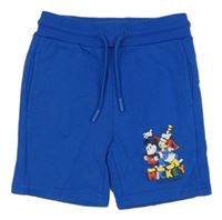Tmavomodré teplákové kraťasy s Mickeym a kamarády Disney