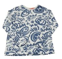 Bielo-tmavomodré vzorované tričko George