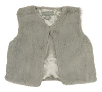 Sivá kožušinová podšitá vesta Primark