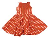 Červeno-bílé puntíkaté šaty 