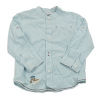 Světlemodro-bílá pruhovaná košile se sovou S. Oliver