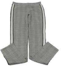 Čierno-biele vzorované legíny s trblietavymi pruhmi Y.F.K.