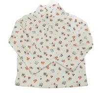 Bílo-šedo-růžový květovaný rolák Dunnes Stores