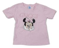 Svetloružové tričko s Minnie