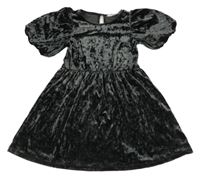 Antracitové zamatové šaty H&M