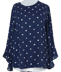 Dámská tmavomodrá puntíkovaná halenka M&S