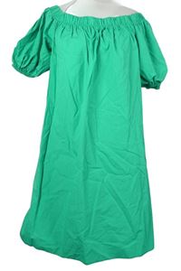 Dámské zelené plátěné šaty s lodičkovým výstřihem Primark