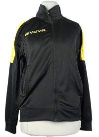 Dámská černo-žlutá sportovní propínací mikina Givova