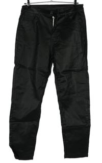 Dámské černé koženkové kalhoty