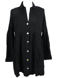 Dámská černá lněná halenková tunika Dotty 