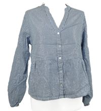 Dámská modro-bílá proužkovaná třpytivá halenka Lefties 