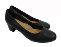 Dámské černé kožené baleríny na nízkém podpatku vel. Pavers vel. 37