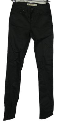 Dámske čierne skinny koženkové nohavice Next