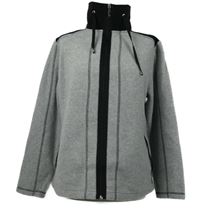 Dámska sivo-čierna fleecová prepínaci mikina CollectionL