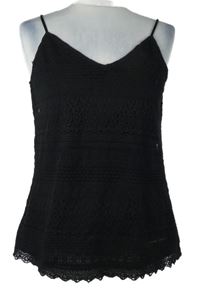 Dámský černý krajkový top Vero Moda 