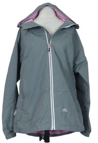 Dámska sivá šušťáková outdoorová jarná bunda s kapucňou Trespass
