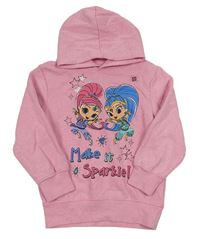 Ružová mikina so Shimmer Shine a kapucňou
