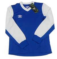 Modro-biele športové tričko s logom zn. Umbro