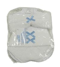 Bílé froté bikina pro panenku a mašličkami