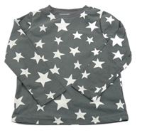 Šedé fleecové pyžamové triko s hvězdam F&F