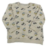 Smotanová mikina s kačerem Donaldem a Mickey Mousem George