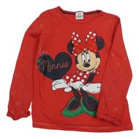 Červené triko s Minnie Disney