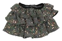 Čierno-biela flitrovaná sukňa Dunnes