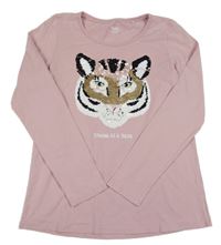 Růžové triko s tygrem YIGGA