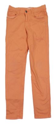 Oranžové elastické skinny rifle kiabi