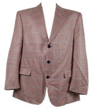 Dámské červeno-bílo-modré kostkované sako vel. 54