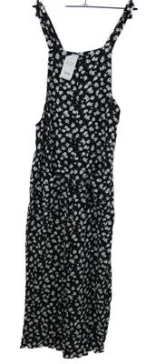 Nové - Dámský černý kalhotový květovaný overal New Look