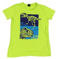 Kriklavoě zelené tričko s dinosaurami Y.F.K.