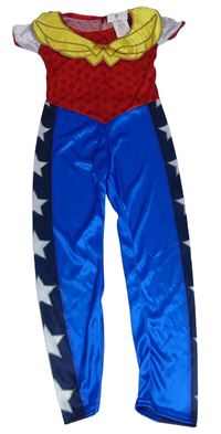 Kostým - Červeno-modro-žlutý overal s potiskem - Wonder woman