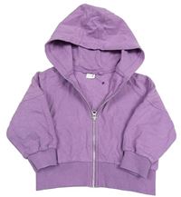 Lila prepínaci crop oversized mikina s kapucňou Next
