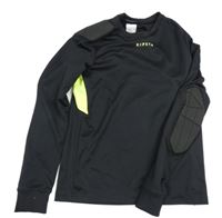 Černo-neonově zelené brankářské triko Decathlon