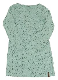 Zelenkavé bodkovaná é bavlnené šaty zn. Yigga