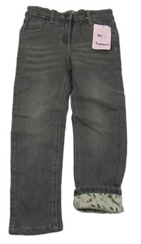 Nové - Tmavošedé podšité skinny rifle Impidimpi