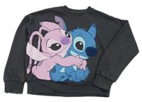 Tmavošedá oversize mikina se Stitchem Disney