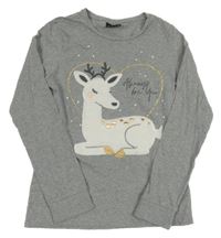 Sivé pyžamové tričko so srnou C&A