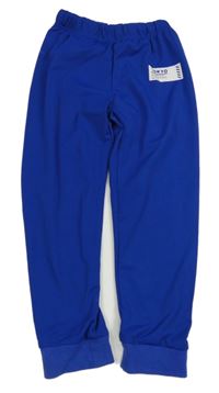 Kobaltově modré ľahké športové tepláky s nápisom