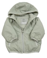 Světlezelená šusťáková zateplená bunda s kapucí George