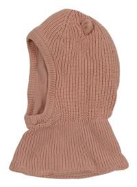 Starorůžová pletená kukla s oušky H&M