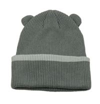 Šedá žebrovaná čepice a oušky George